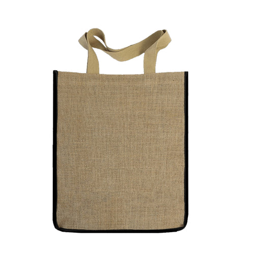 Jute Bag with Canvas Handles