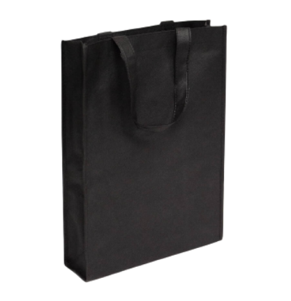Black Medium Eco Bag With Side Gussets